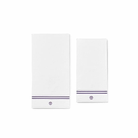 Wimbledon 2025 Baseline Bath & Hand Towel set in Purple bathroom essentials,bathroom accessories,bathroom set
