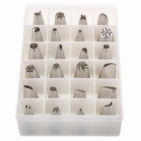 Winco CDT-24 Economy Cake Decorating Tube Set, 24/Pack baking tools,cake baking,kitchen gadgets