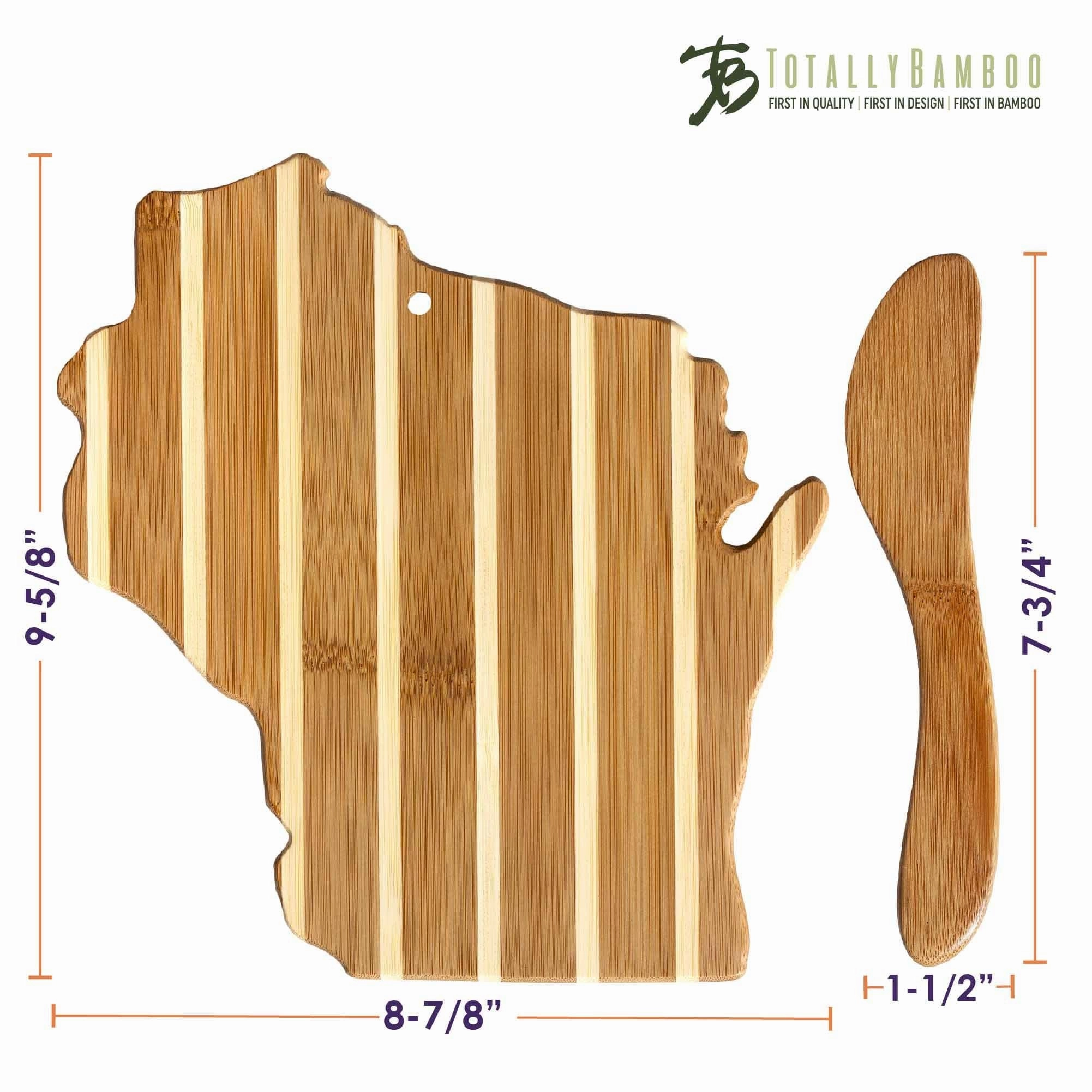 Wisconsin Serving Board with Spreader Knife Gift Set