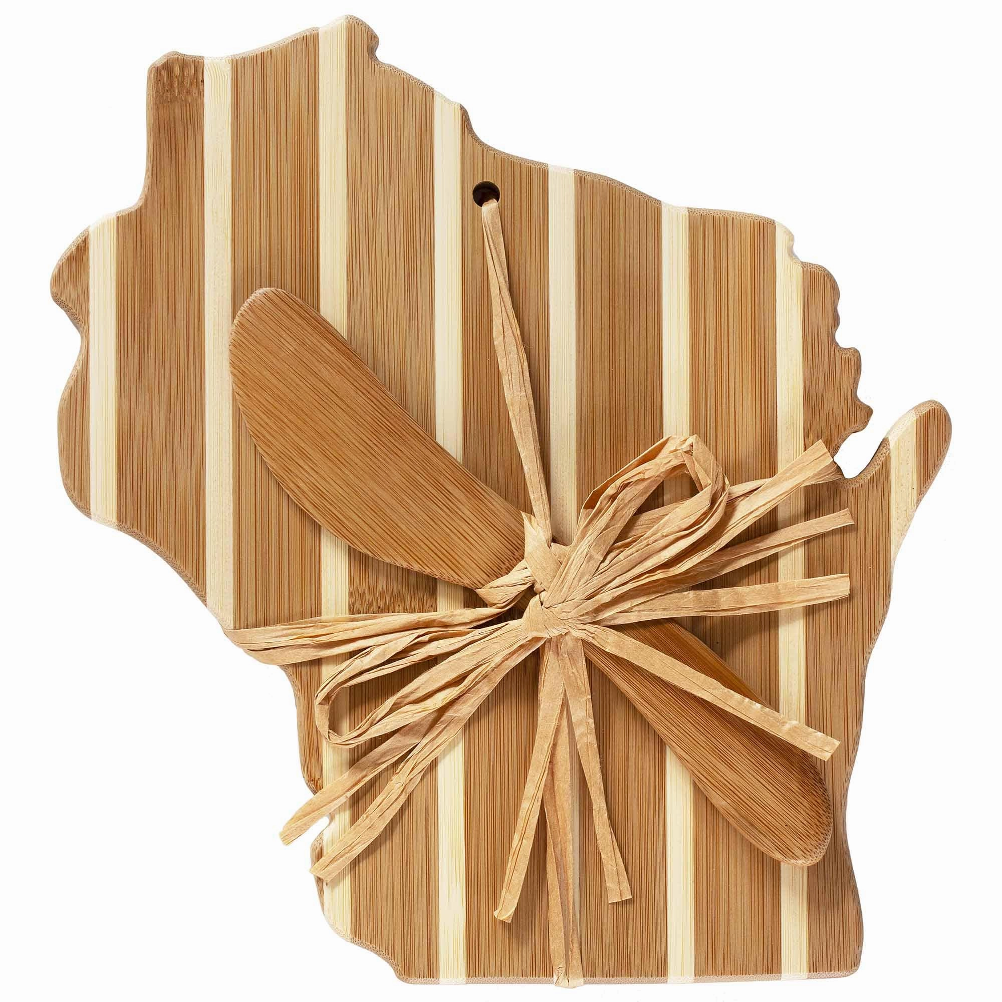Wisconsin Serving Board with Spreader Knife Gift Set