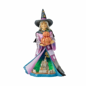 Witch Holding Pumpkins LED Fig figurines,decorative figurines,home accents