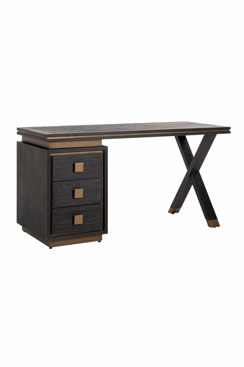 Wooden Desk With 3 Drawers | OROA Hunter