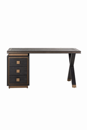 Wooden Desk With 3 Drawers | OROA Hunter desk,home desk,workstation