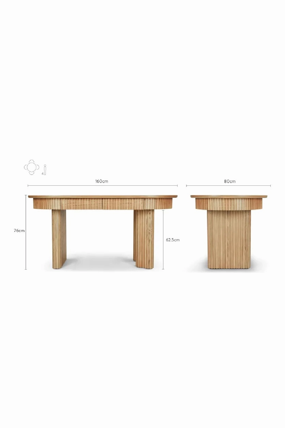 Wooden Oval Desk | NV Gallery Adriano