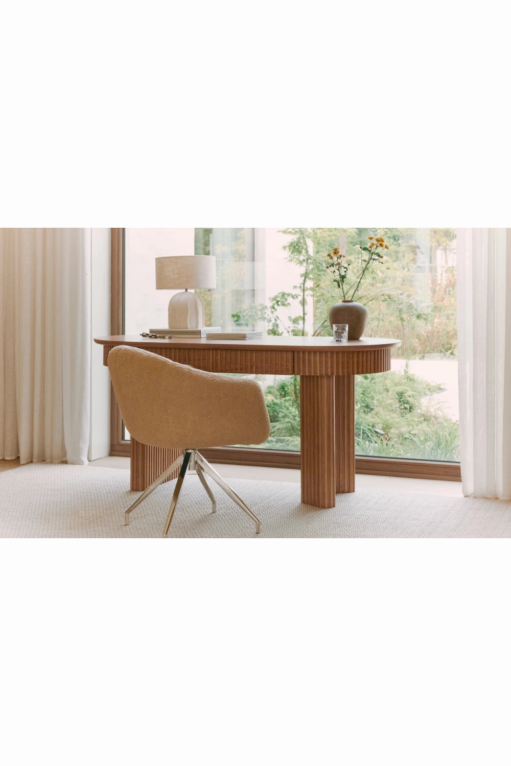 Wooden Oval Desk | NV Gallery Adriano