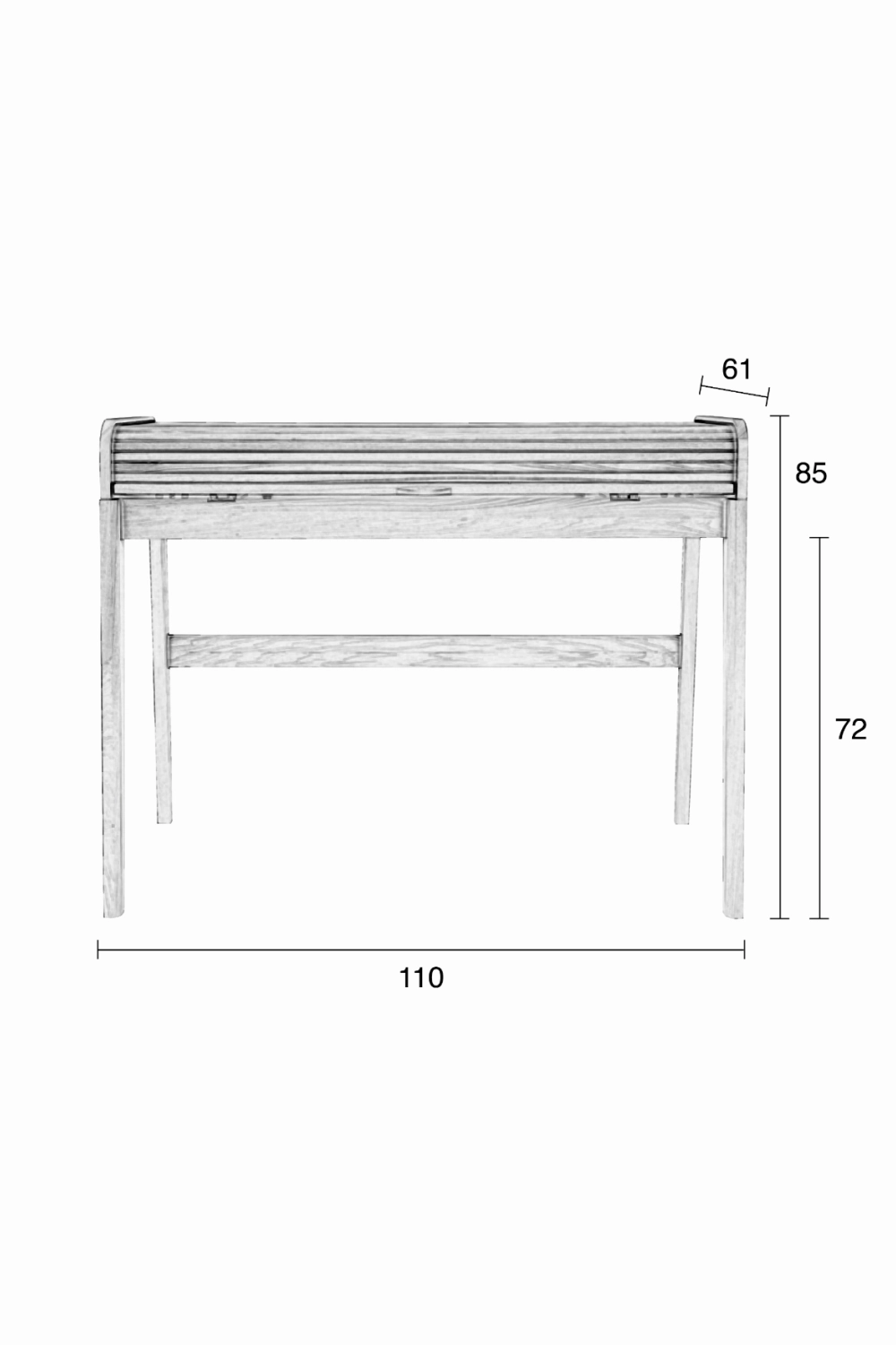 Wooden Secretary Desk Table | Zuiver Barbier