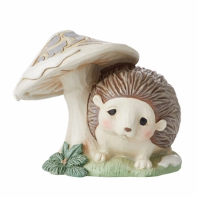 Woodland Hedgehog by Mushroom figurines,decorative figurines,home accents