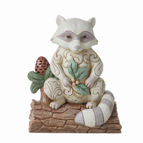 Woodland Raccoon w/Pinecone figurines,decorative figurines,home accents
