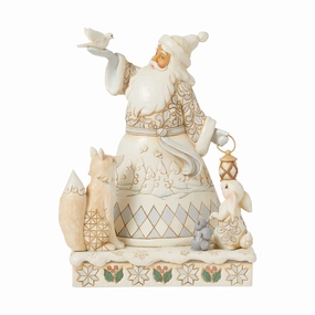 Woodlnd Santa Holding Dove Fig figurines,decorative figurines,home accents