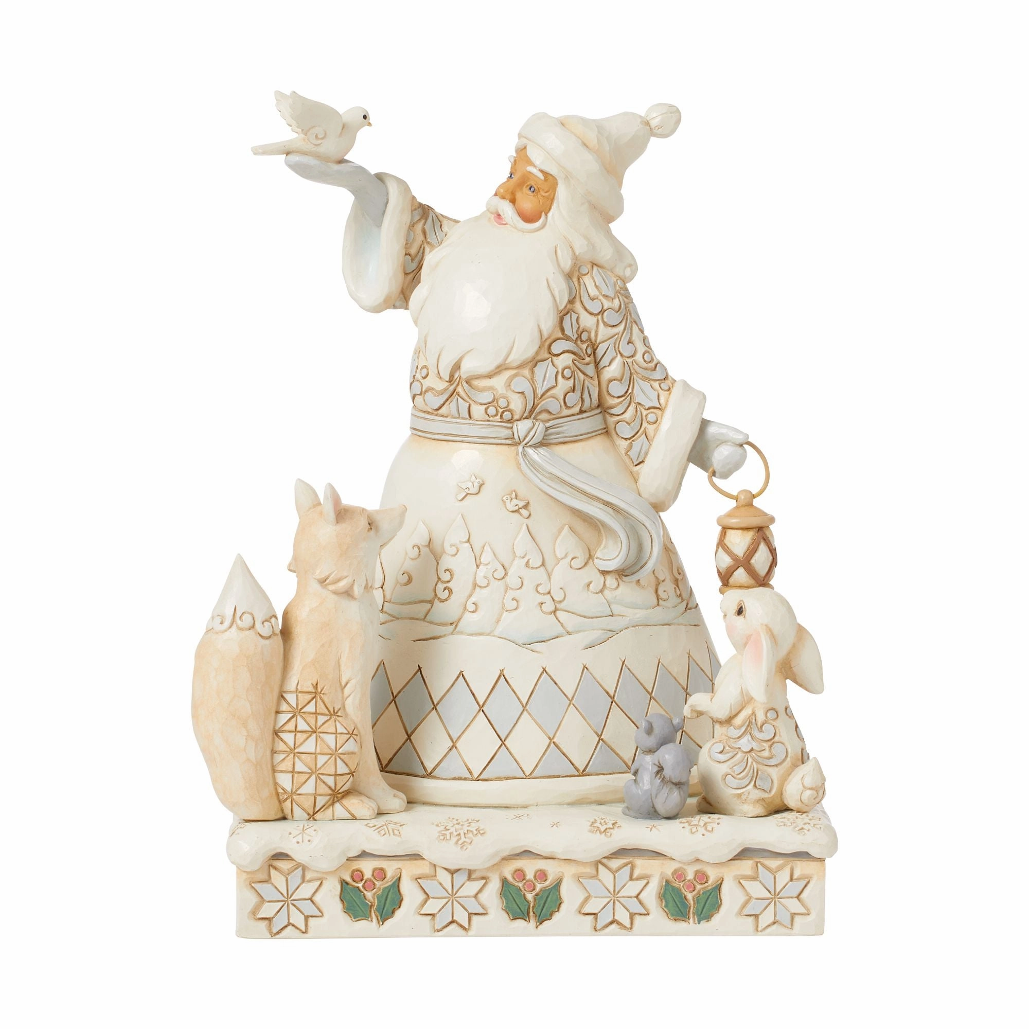 Woodlnd Santa Holding Dove Fig figurines,decorative figurines,home accents