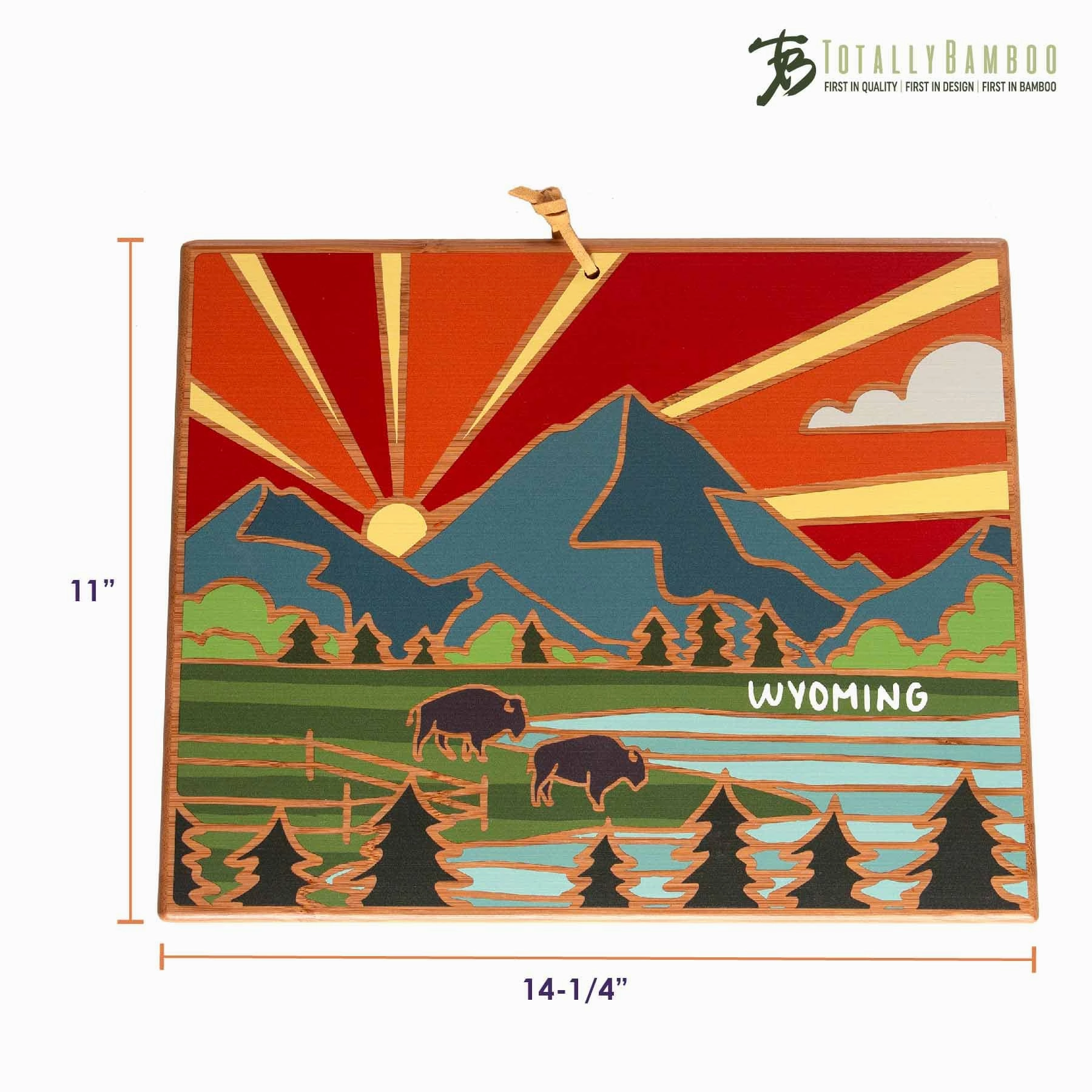 Wyoming Cutting Board with Artwork by Summer Stokes