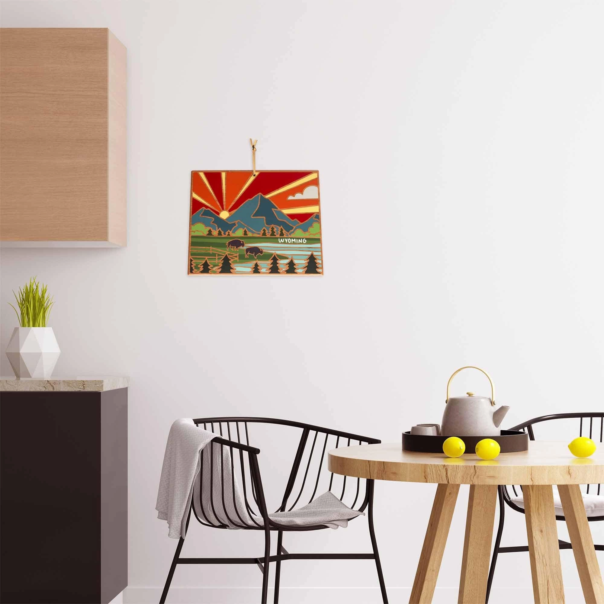 Wyoming Cutting Board with Artwork by Summer Stokes