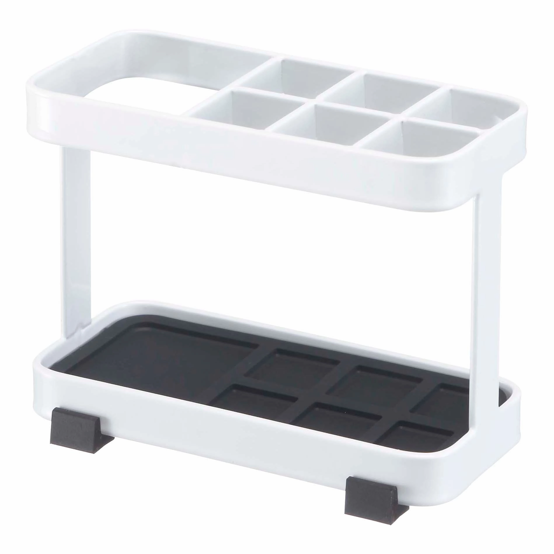 Yamazaki Home Toothbrush and Toothpaste Stand, Steel - L 1.97 x W 4.33 x H 3.15 inches