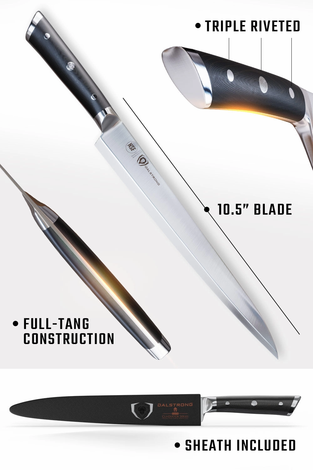 Yanagiba Knife 10.5" | Gladiator Series | NSF Certified | Dalstrong 