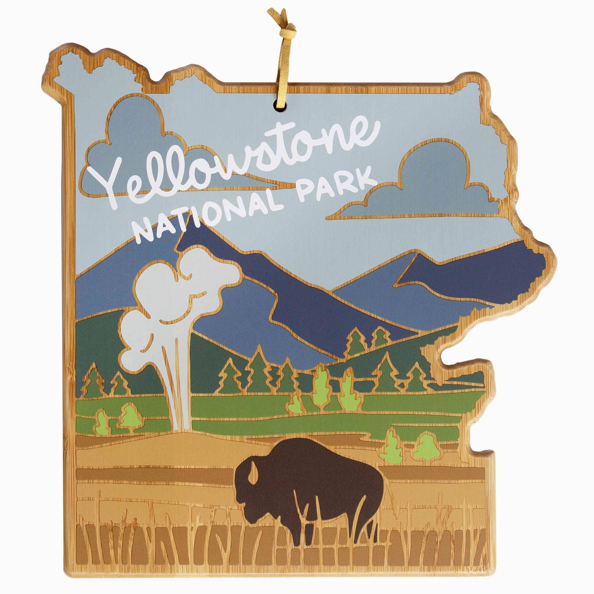 Yellowstone Cutting Board with Artwork by Summer Stokes cutting board,chopping board,kitchen tools