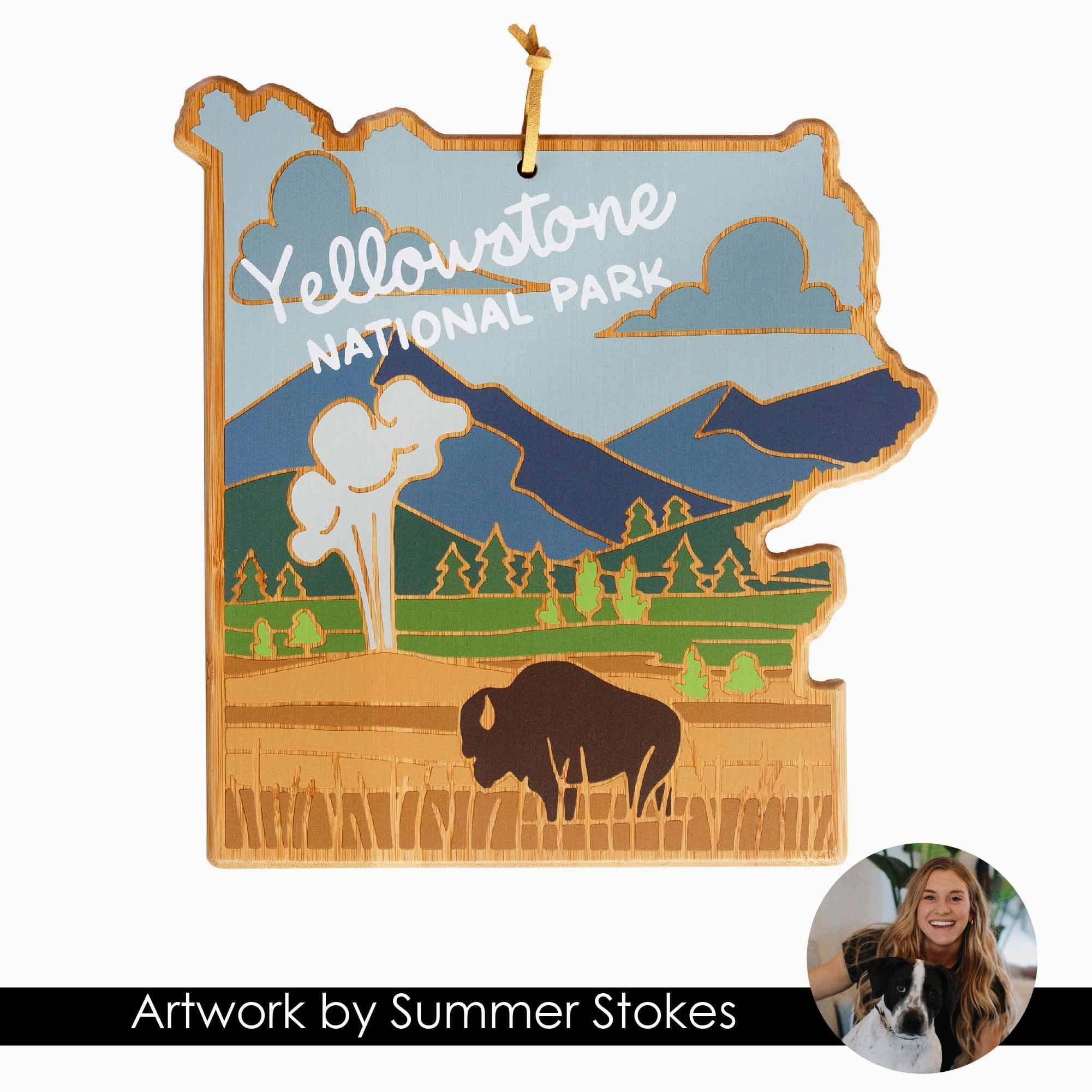 Yellowstone Cutting Board with Artwork by Summer Stokes